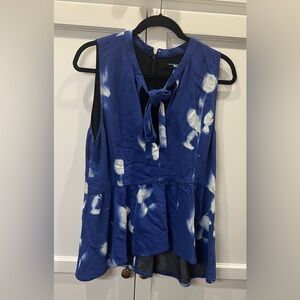 Proenza Schouler Blue and white Sleeveless Top Size 12